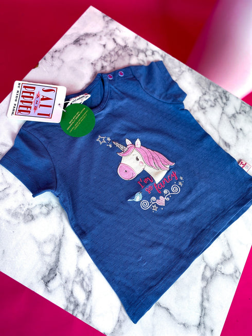 Salt and pepper kids, T-shirt with unicorn (age: 6-7 months)